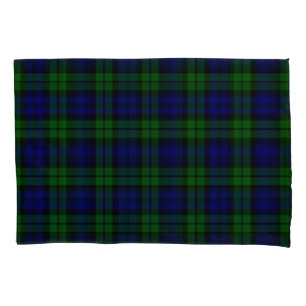 Green and navy Tartan Pillowcase