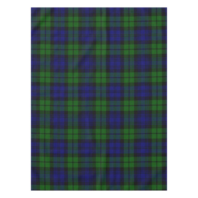 Green and navy Tartan Tablecloth (Front)