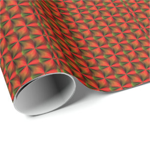 Green And Orange Abstract Pattern   Wrapping Paper