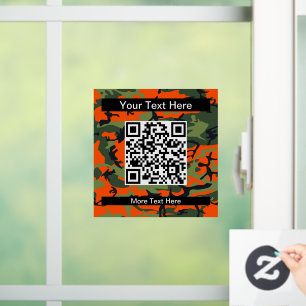 Green and Orange Camo, Camouflage, Military, Army Window Cling