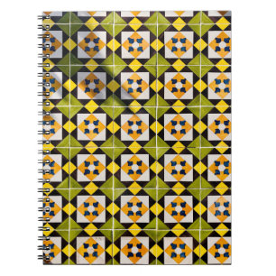 Green and orange garment notebook