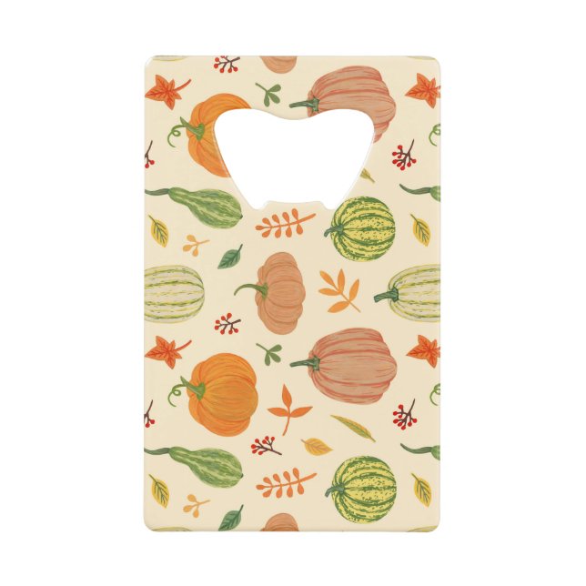Green and orange pumpkins, seamless pattern. (Front)