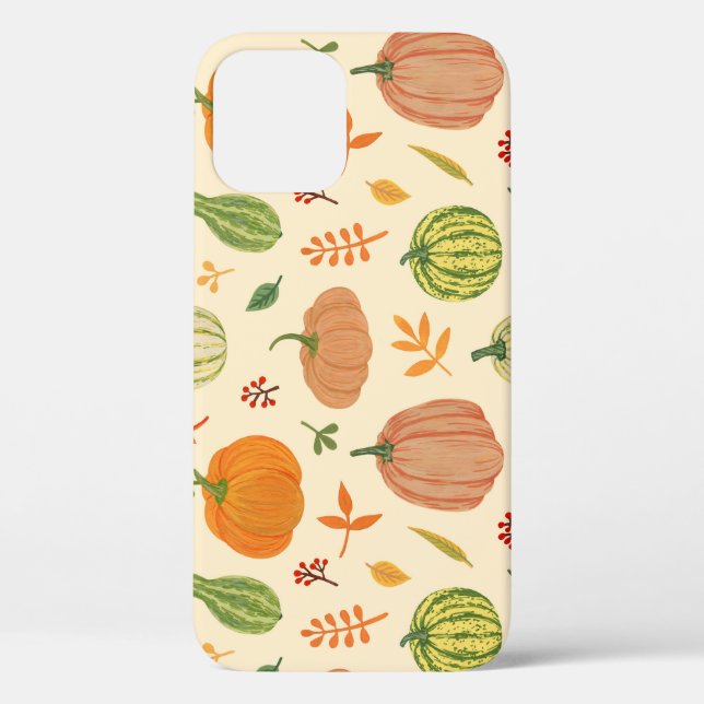 Green and orange pumpkins, seamless pattern. Case-Mate iPhone case (Back)