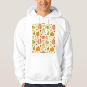 Green and orange pumpkins, seamless pattern. hoodie