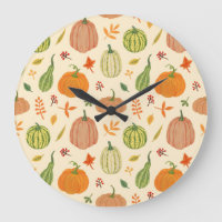 Green and orange pumpkins, seamless pattern.