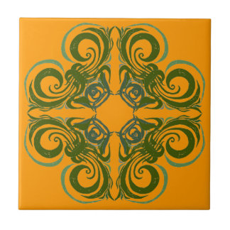 Green and Orange Retro Tiles
