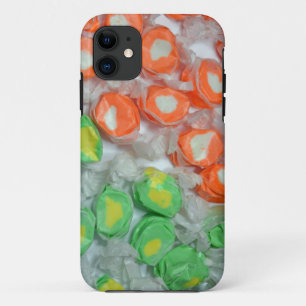 Green and orange taffy candy iphone case
