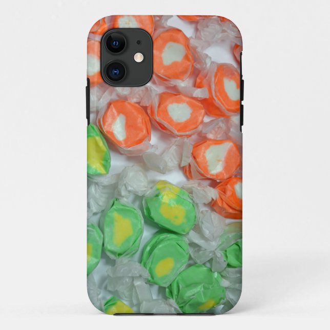 Green and orange taffy candy iphone case (Back)