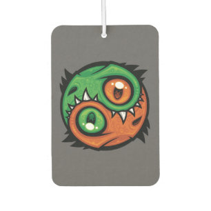 Green and Orange Yin Yang Dragons Car Air Freshener