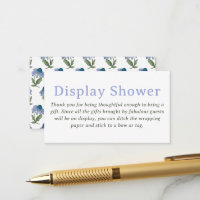 Green and Periwinkle Blue Display Shower
