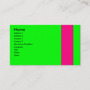 Green and Pink  Business Cards - Customised