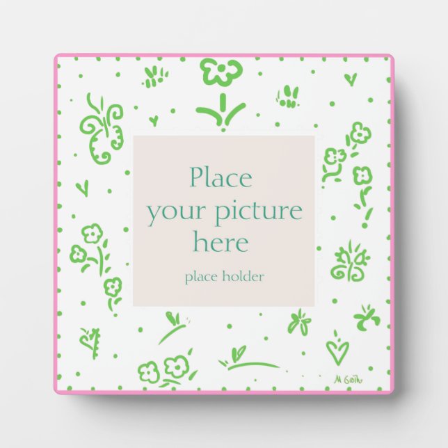 green and pink fleur frame (Front)