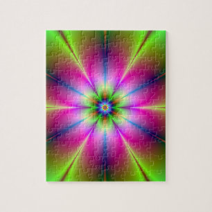 Green and Pink Flower Puzzle