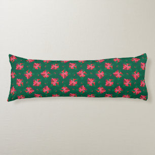 Green and Pink Holiday Christmas Body Cushion