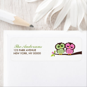Green and Pink Owls Wedding
