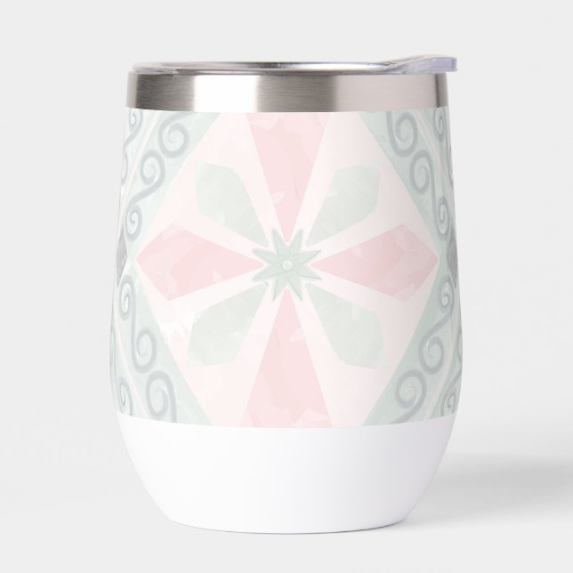 Green and pink pastel diamond pattern (Left)