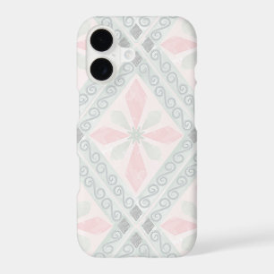 Green and pink pastel diamond pattern