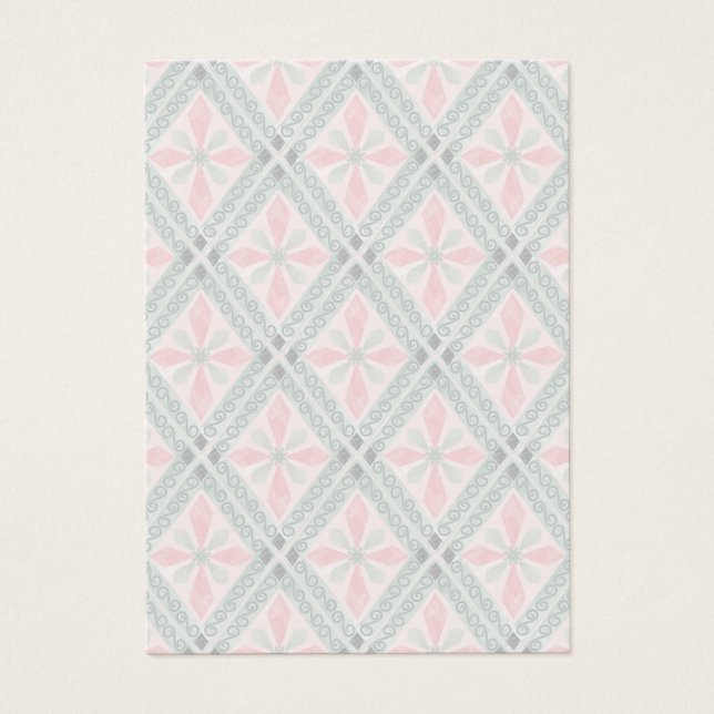 Green and pink pastel diamond pattern (Front)