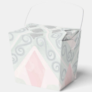 Green and pink pastel diamond pattern favour box