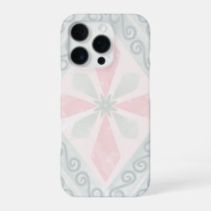 Green and pink pastel diamond pattern iPhone 16 pro case