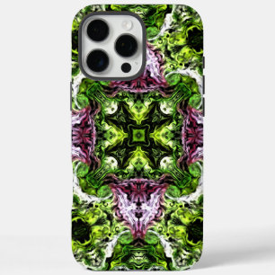 Green and Pink Pattern with Organic Flow iPhone 16 Pro Max Case