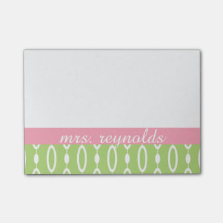Green and Pink Post It Notes - Personalise
