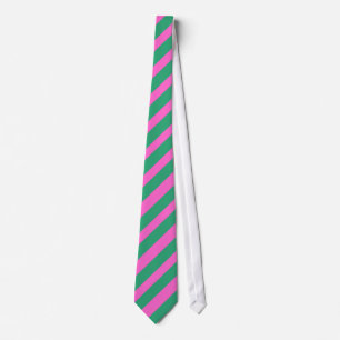 Green and Pink striped tie