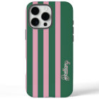 Green and Pink Stripes Pattern Personalised
