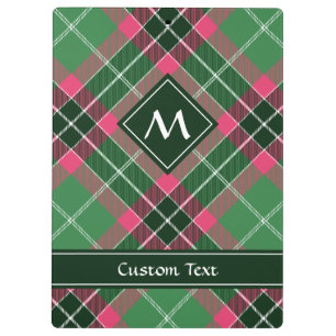 Green and Pink Tartan Clipboard