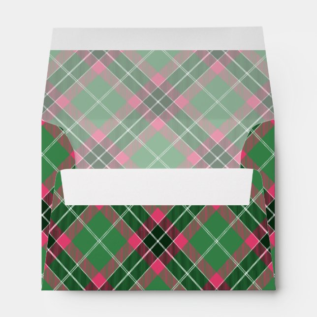 Green and Pink Tartan Envelope (Back (Bottom))