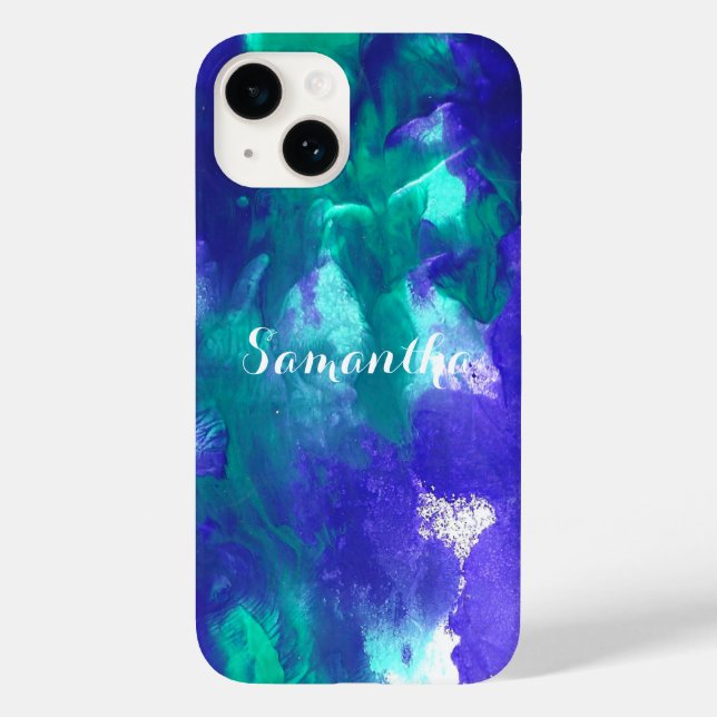 Green And Purple Art Case-Mate iPhone Case (Back)