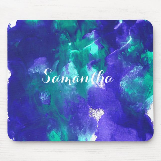 Green And Purple Art Mouse Mat (Front)