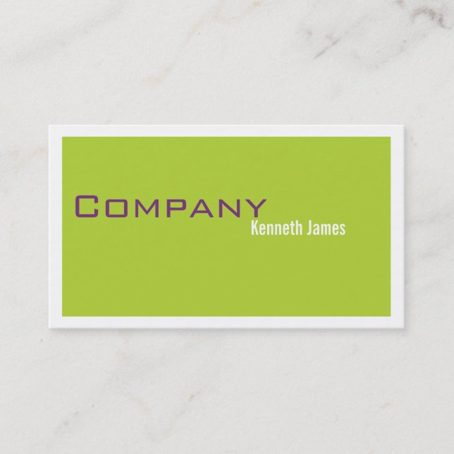 Green and Purple Business Card (Front)
