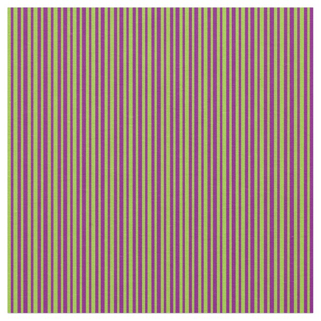 Green and Purple Coloured Pattern of Stripes Fabric (Close Up)
