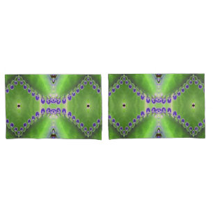 Green and Purple Design Pillowcase