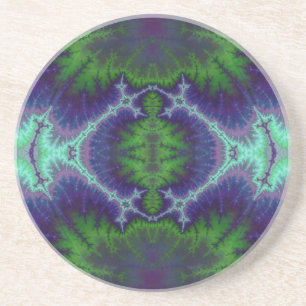 Green and Purple Electricity Coaster