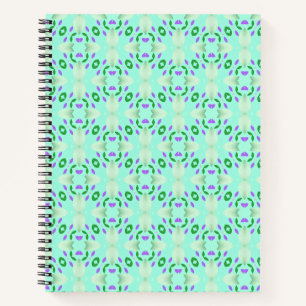 Green and Purple Geometric Flower Petals Notebook