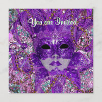 Green and Purple Masquerade Party