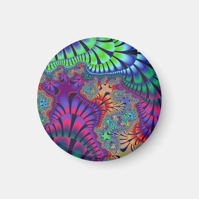 Green and Purple Melt Magnet (Front)