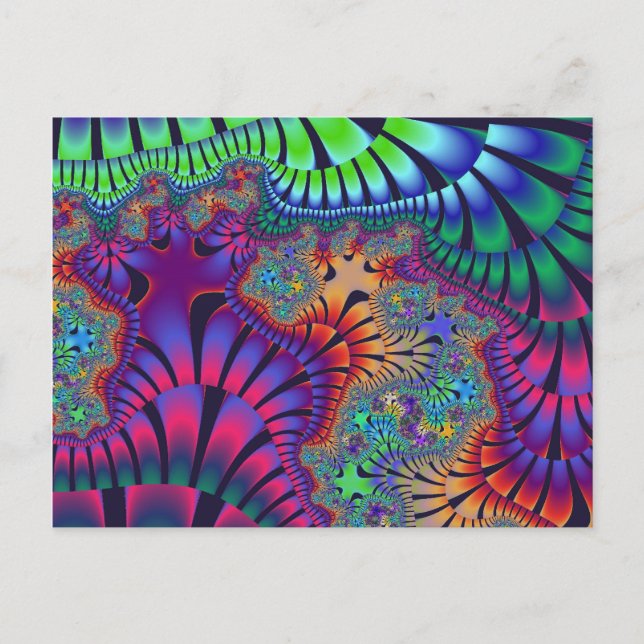 Green and Purple Melt Postcard (Front)