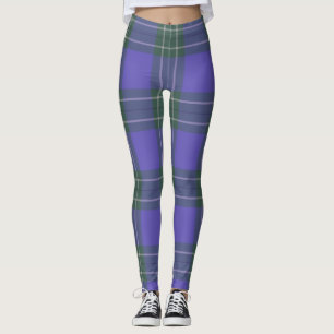 Green and Purple Plaid leggings