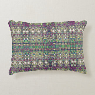 Green and purple stain glass stripe. decorative cushion