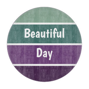 Green And Purple Stripes Cutting Board