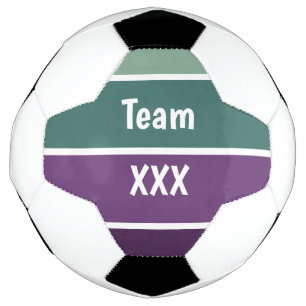 Green And Purple Stripes Football