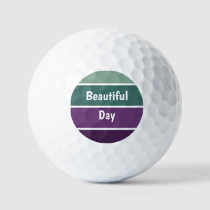 Green And Purple Stripes Golf Balls