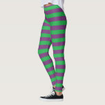 Green and Purple Stripes Leggings<br><div class="desc">Abstract digital art of green and purple stripes</div>