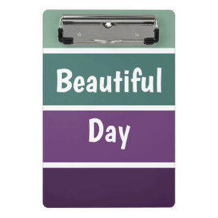Green And Purple Stripes Mini Clipboard
