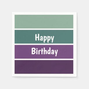 Green And Purple Stripes Napkin