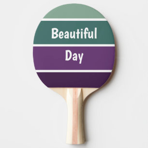 Green And Purple Stripes Ping Pong Paddle