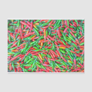 Green and Red Chilli Peppers Tissue Paper